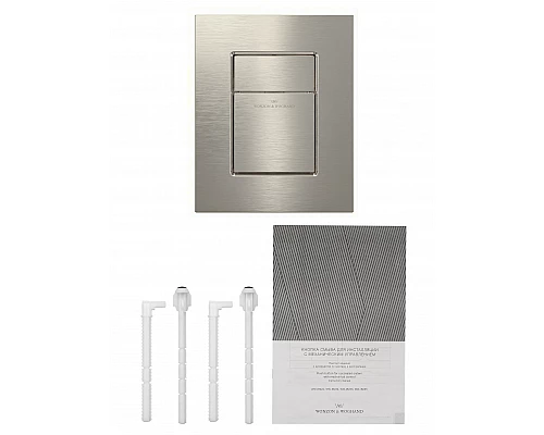 Кнопка смыва для инсталляции пневматическая WONZON & WOGHAND, Брашированный никель (WW-IB256-BN)