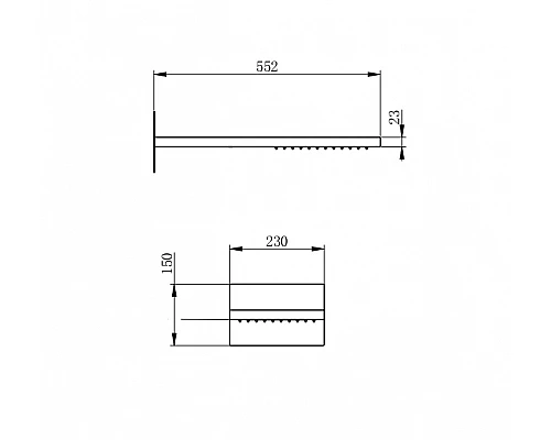 Верхний душ WONZON & WOGHAND, Белый матовый (WW-HS101-MW)