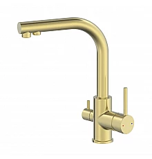 Смеситель для кухни c подключением фильтра WONZON & WOGHAND, Брашированное золото (WW-88458005-BG)