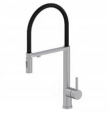 Смеситель для кухни с гибким изливом и подключением фильтра WONZON & WOGHAND, Брашированный никель (WW-458027-BN)