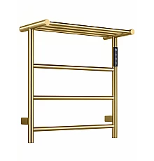 Полотенцесушитель электрический с полкой WONZON & WOGHAND BONN, Брашированное золото (WW-AL402-BG)