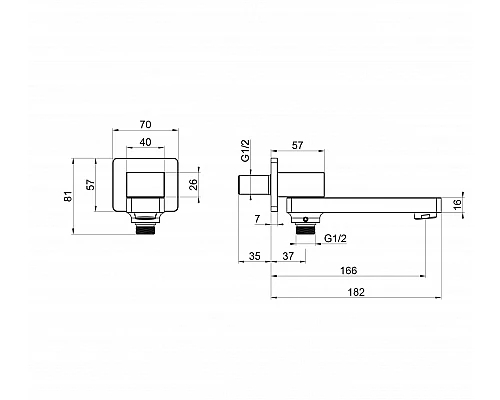 Носик с дивертором WONZON & WOGHAND, Темный графит (WW-88SZ06-BGM)