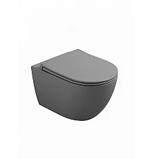 Унитаз подвесной безободковый WONZON & WOGHAND NILE, серый матовый (WW-UP2210-MG)