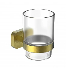 Стакан для зубных щеток с держателем WONZON & WOGHAND GRAFFITY, Брашированное золото (WW-9321-BG)