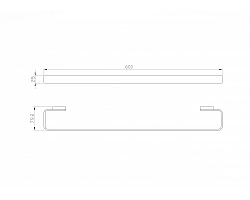 Вешалка для полотенец WONZON & WOGHAND LOTTE, Темный графит (WW-8312A-BGM)
