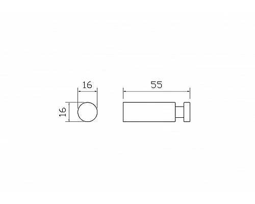 Крючок для ванной WONZON & WOGHAND EASY, Черный матовый (WW-8105-2-MB)