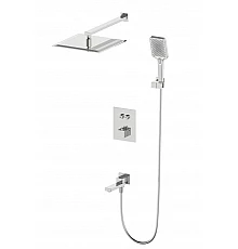 Душевая система с термостатом встраиваемая WONZON & WOGHAND, Брашированный никель (WW-88929003-BN)