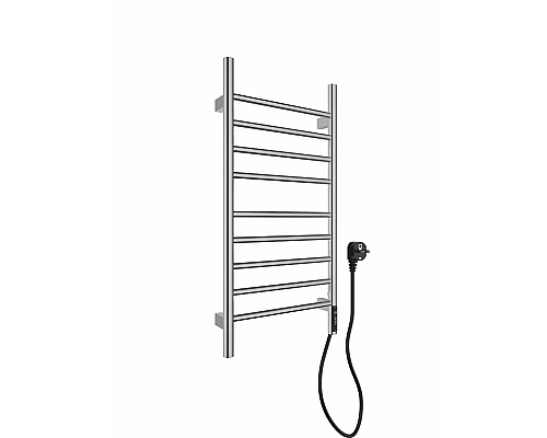 Купить Полотенцесушитель электрический WONZON & WOGHAND, Брашированный никель (WW-AL409-BR) в магазине сантехники Santeh-Crystal.ru