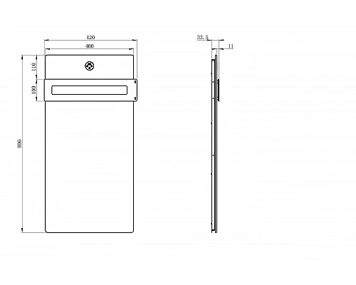 Купить Полотенцесушитель электрический с греющей плитой Белый мрамор WONZON & WOGHAND, Брашированный никель (WW-A501-BR) в магазине сантехники Santeh-Crystal.ru