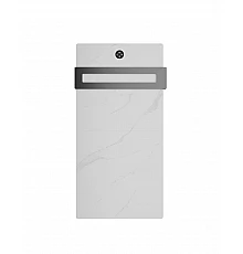 Полотенцесушитель электрический с греющей плитой Белый мрамор WONZON & WOGHAND, Темный графит (WW-A501-GM)