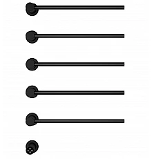 Полотенцесушитель электрический встраиваемый WONZON & WOGHAND, Черный матовый (WW-AL315-MB)