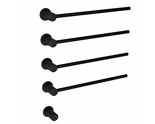 Полотенцесушитель электрический встраиваемый WONZON & WOGHAND, Черный матовый (WW-A354-MB)