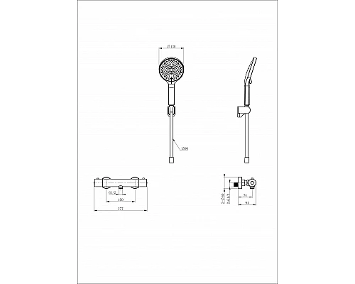 Приобрести Смеситель для душа с термостатом WONZON & WOGHAND, Хром (WW-B2065-A-CR) в магазине сантехники Santeh-Crystal.ru