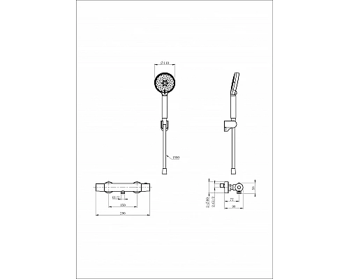 Заказать Смеситель для душа с термостатом WONZON & WOGHAND, Хром (WW-B2029-A-CR) в магазине сантехники Santeh-Crystal.ru