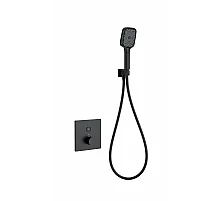 Смеситель для душа с термостатом встраиваемый WONZON & WOGHAND, Черный матовый (WW-D1017-B-MB)