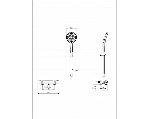 Заказать Смеситель для душа с термостатом WONZON & WOGHAND, Хром (WW-B2012-A-CR) в магазине сантехники Santeh-Crystal.ru
