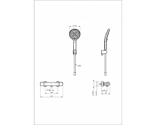 Приобрести Смеситель для душа с термостатом WONZON & WOGHAND, Хром (WW-B2003-A-CR) в магазине сантехники Santeh-Crystal.ru