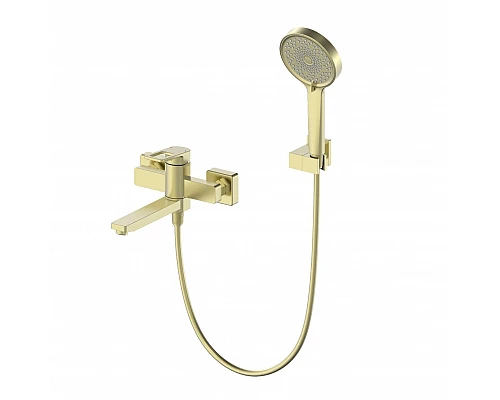 Смеситель для ванны с душем WONZON & WOGHAND FRAME, Брашированное золото (WW-88639010- BG)
