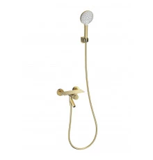 Смеситель для ванны с душем WONZON & WOGHAND CLICK, Брашированное золото (WW-FE05L221- BG)
