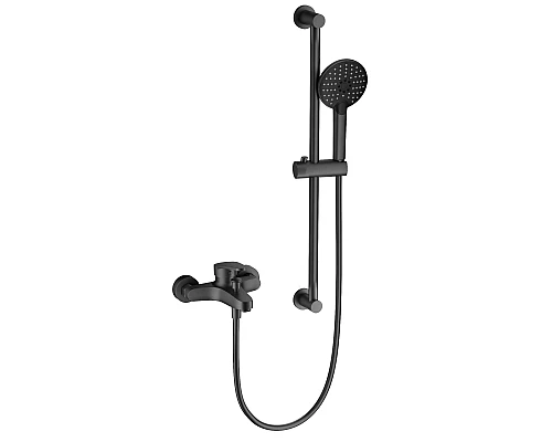 Купить Смеситель для ванны с душевым гарнитуром WONZON & WOGHAND, Темный графит (WW-C2501-BGG) в магазине сантехники Santeh-Crystal.ru