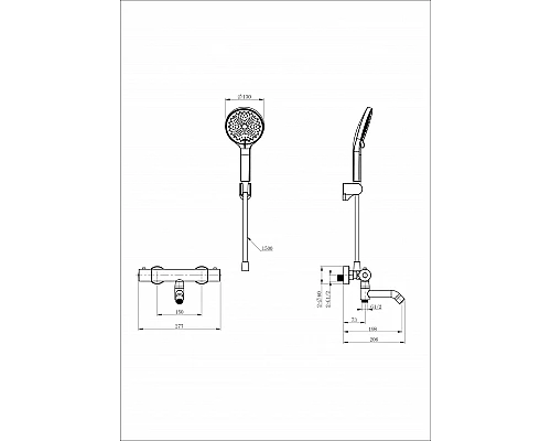 Приобрести Смеситель для ванны с душем и термостатом WONZON & WOGHAND, Белый матовый (WW-B2065-A1-MW) в магазине сантехники Santeh-Crystal.ru