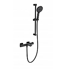 Смеситель для ванны с душевым гарнитуром и термостатом WONZON & WOGHAND, Черный матовый (WW-C2021-A-MB)