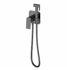 Смеситель с гигиеническим душем встраиваемый WONZON & WOGHAND, Темный графит (WW-88829011-BGM)