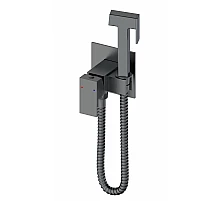 Смеситель с гигиеническим душем встраиваемый WONZON & WOGHAND, Темный графит (WW-88829903-BGM)