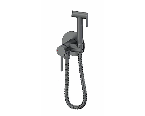 Приобрести Смеситель с гигиеническим душем встраиваемый WONZON & WOGHAND, Темный графит (WW-88829902-BGM) в магазине сантехники Santeh-Crystal.ru