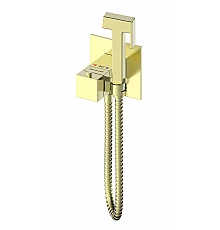 Смеситель с гигиеническим душем и термостатом, встраиваемая WONZON & WOGHAND, Брашированное золото (WW-88829910-BG)