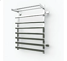 Водяной полотенцесушитель Эрато Квадрат 33 1000х400 (с верхней полкой и правым боковым подключением)