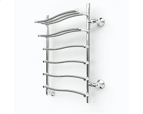 Купить Водяной полотенцесушитель Эрато A15 Волна 700х600 (с верхней полкой и правым боковым подключением) в магазине сантехники Santeh-Crystal.ru