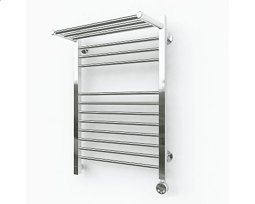 Купить Электрический полотенцесушитель Эрато Квадрат 1 с верхней полкой 800х500 в магазине сантехники Santeh-Crystal.ru