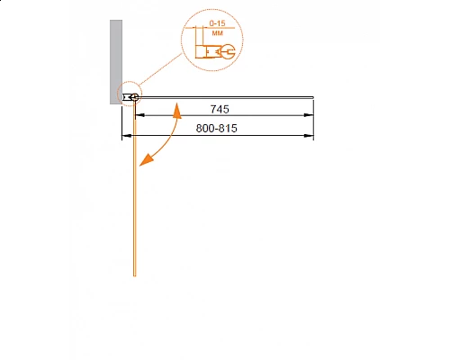 Шторка на ванну CEZARES ECO-O-V-1-80/140-P-Cr-L