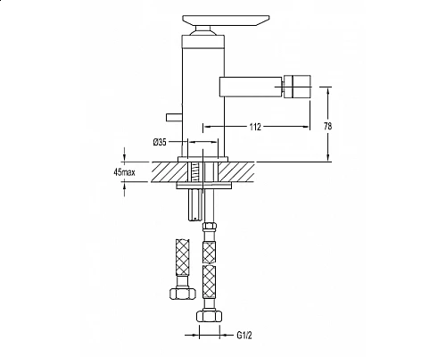 Смеситель на биде Cezares SIESTA-F-BS-01
