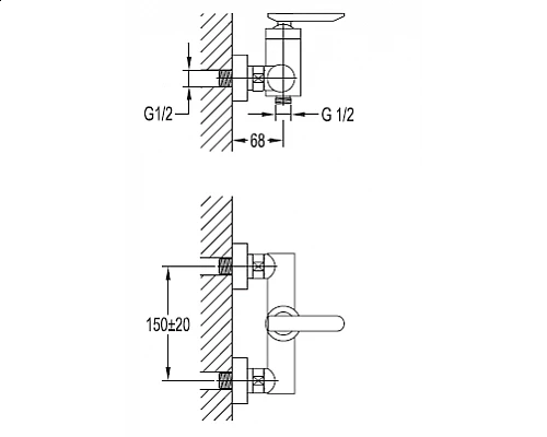 Смеситель для душа Cezares SIESTA-F-D-01
