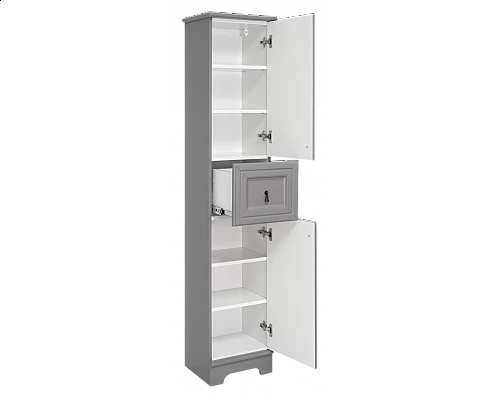 Приобрести Лувр - 35 Пенал с 1 ящ. серый прав. О в магазине сантехники Santeh-Crystal.ru