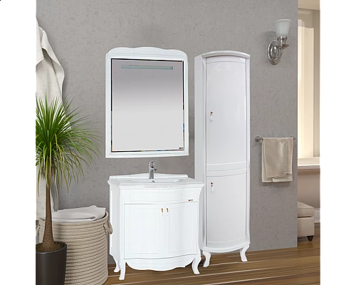 Приобрести Дайна - 40 Пенал белый правый в магазине сантехники Santeh-Crystal.ru