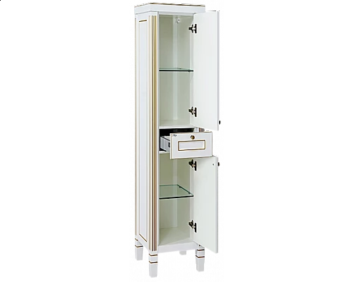 Купить Женева - 40 Пенал без Б/К белая патина правый в магазине сантехники Santeh-Crystal.ru