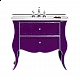 Приобрести Анжелика -100 Тумба сиреневая сусальное серебро с 2 ящ./столешница в магазине сантехники Santeh-Crystal.ru