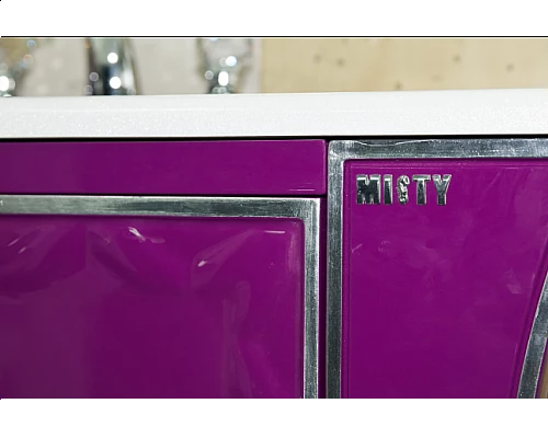 Приобрести Анжелика -100 Тумба сиреневая сусальное серебро с 2 ящ./столешница в магазине сантехники Santeh-Crystal.ru