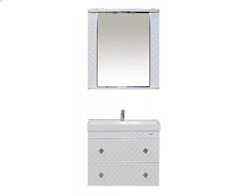 Заказать Valencia - 80 Тумба ПОДВЕСНАЯ с 2 ящ. белая в магазине сантехники Santeh-Crystal.ru