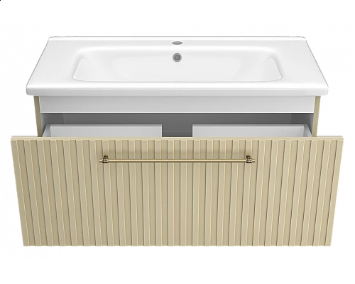 Приобрести ALICANTE - 90 Тумба подвесная с 1 ящ. капучино в магазине сантехники Santeh-Crystal.ru