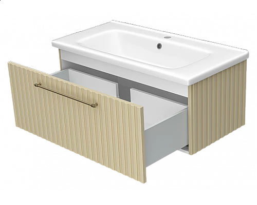 Приобрести ALICANTE - 90 Тумба подвесная с 1 ящ. капучино в магазине сантехники Santeh-Crystal.ru
