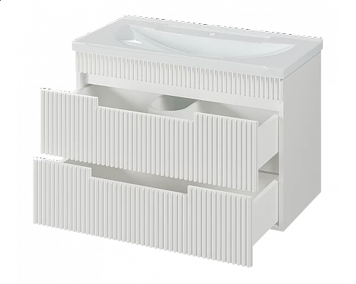 Купить ARIANA - 80 Тумба подвесная с 2 ящ. белая (эмаль) в магазине сантехники Santeh-Crystal.ru