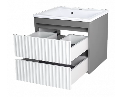 Приобрести BALATON - 90 Тумба подвесная с 2 ящ., комбинированный в магазине сантехники Santeh-Crystal.ru