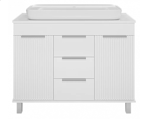Приобрести ENFIDA -100 Тумба напольная 3 ящ. белая мат. эмаль (Энфида) в магазине сантехники Santeh-Crystal.ru