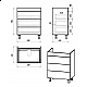 Заказать GLOSTER - 70 Тумба с 3 ящ. напольная, графит в магазине сантехники Santeh-Crystal.ru