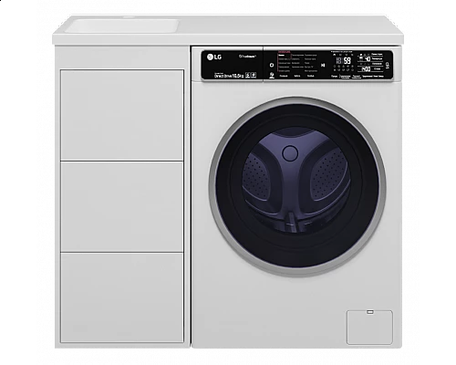 Приобрести GRAFIT - 40 Тумба напольная 3 ящ. БЕЛАЯ под стиральную машину ПВХ в магазине сантехники Santeh-Crystal.ru