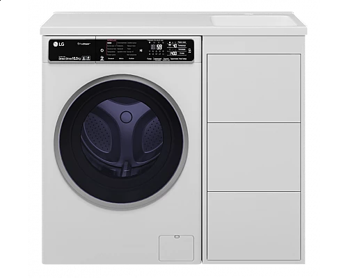 Приобрести GRAFIT - 40 Тумба напольная 3 ящ. БЕЛАЯ под стиральную машину ПВХ в магазине сантехники Santeh-Crystal.ru